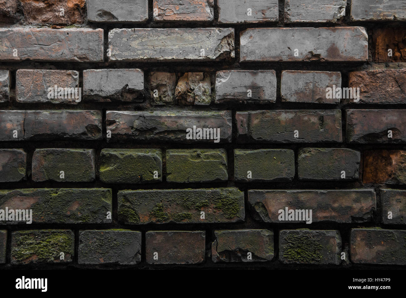 Red brick vintage old wall texture background - Stock image Stock Photo