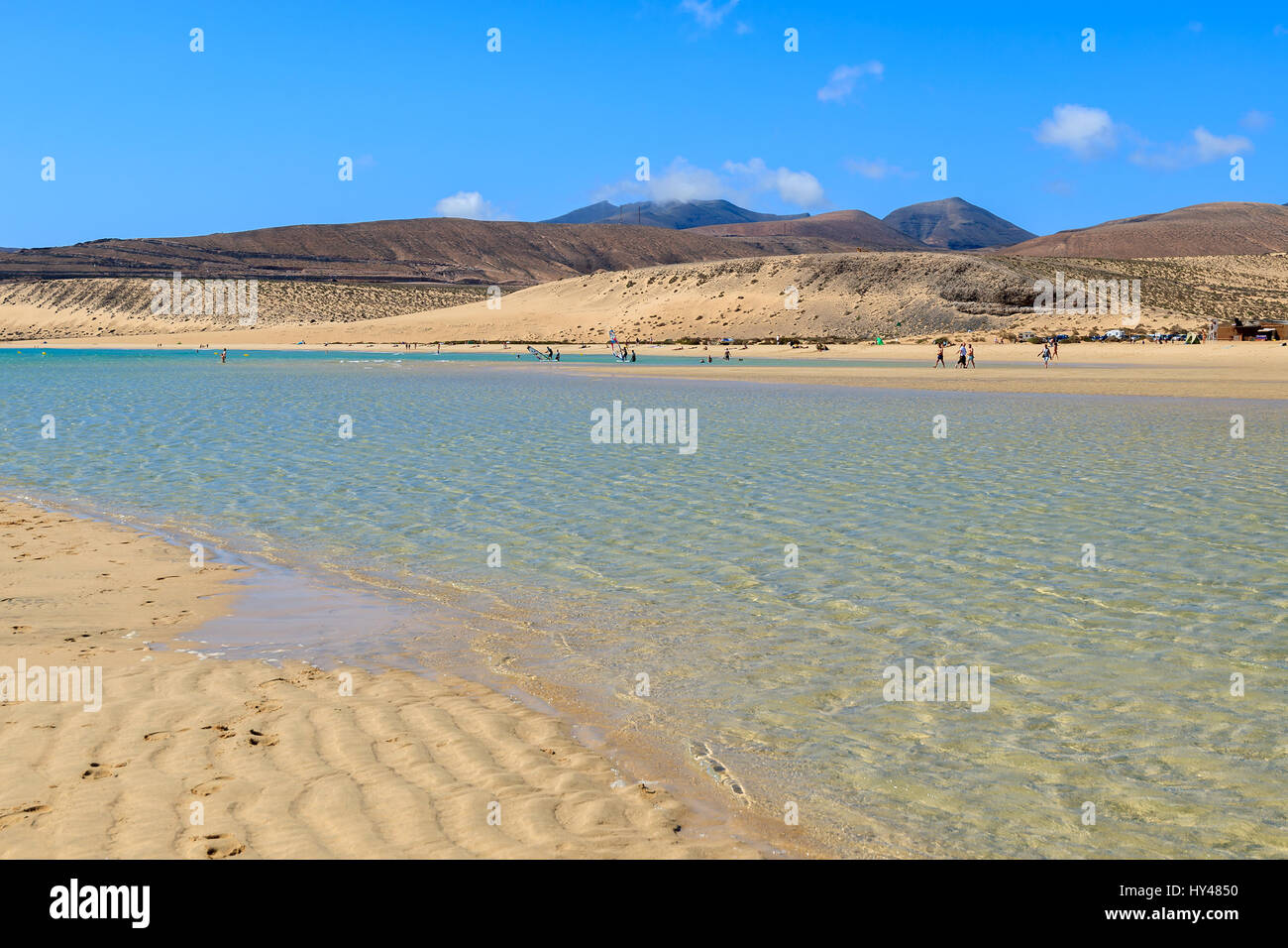 Beautiful Lagoon On Sotavento Beach On Jandia Peninsula Fuerteventura Beautiful Lagoon On Sotavento Beach On Jandia Peninsula Fuerteventura