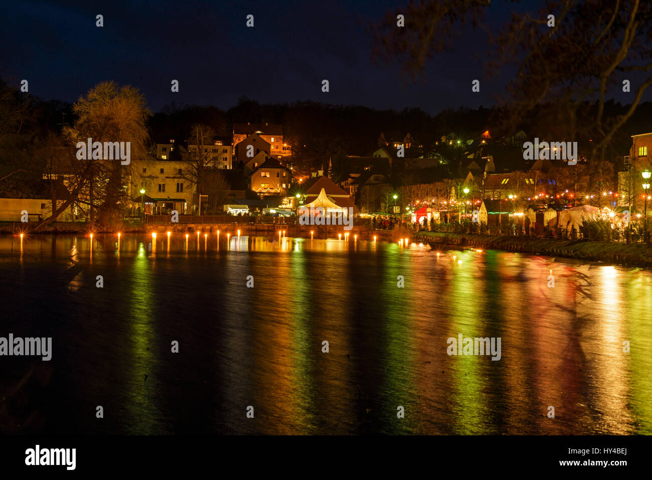 Christmas market at the monastery church. Neuzelle, Brandenburg