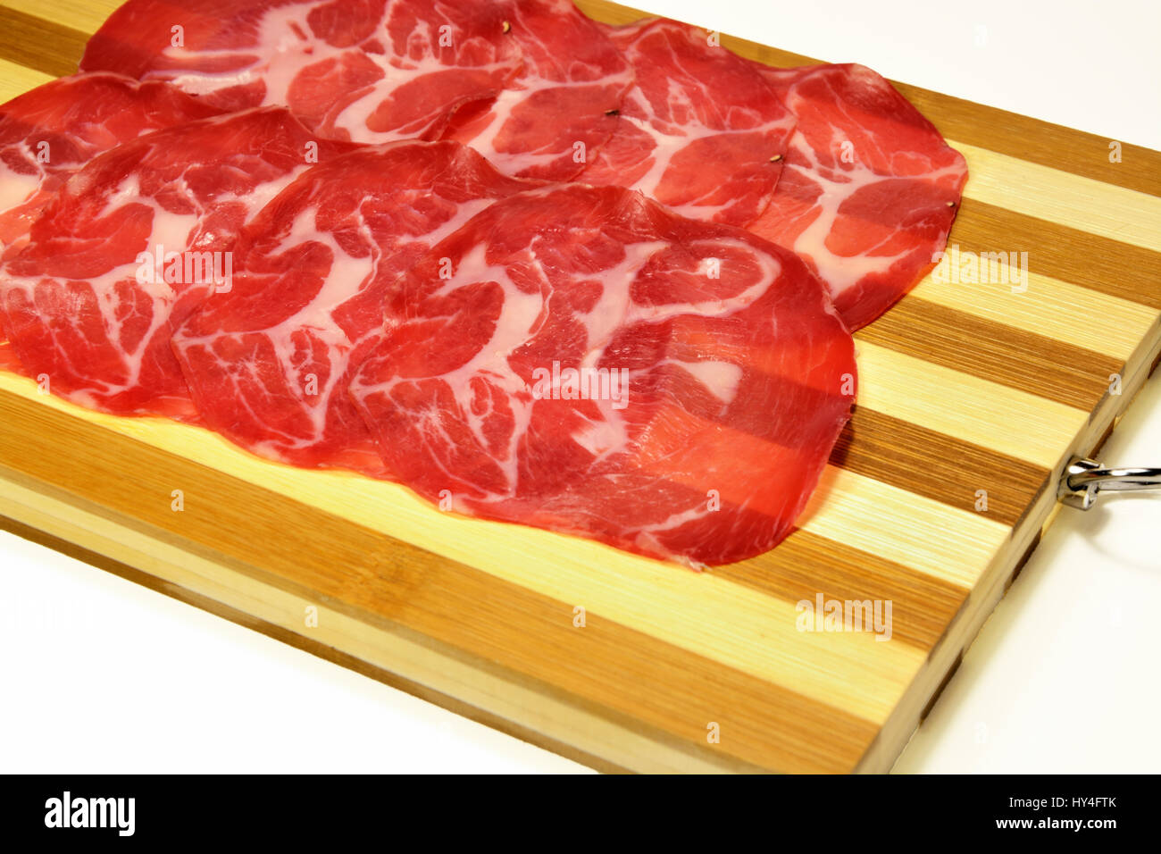 Italian sliced coppa pork prosciutto, traditional breakfast Stock Photo Alamy