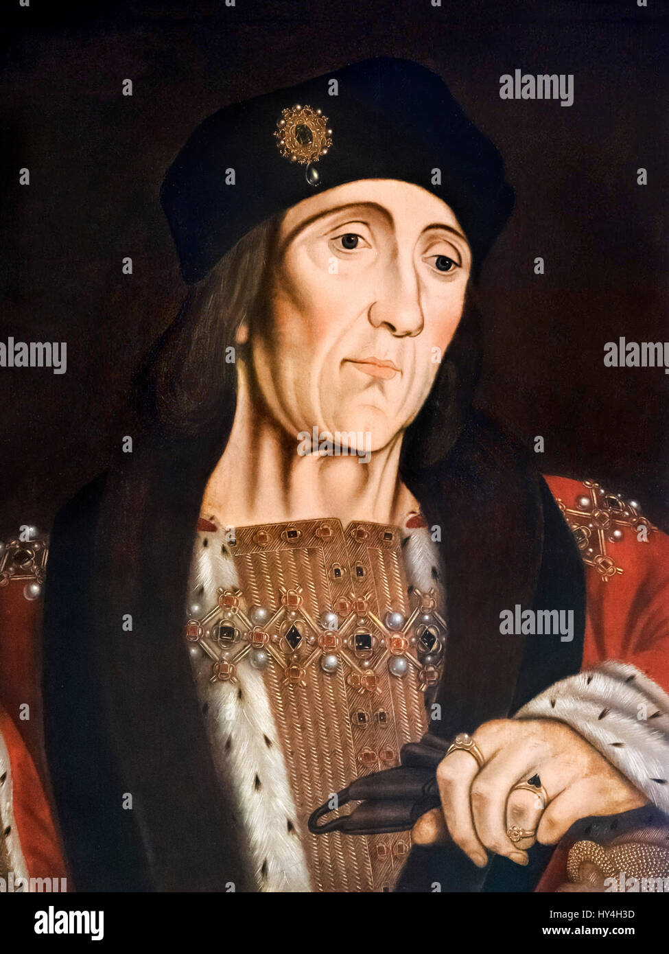 Henry VII. Portrait of King Henry VII (1457-1509), British School, c.1505 Stock Photo