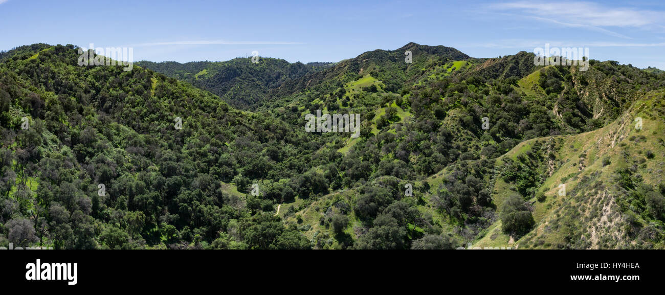 Hiking trail leads through California valley in Los Angeles County