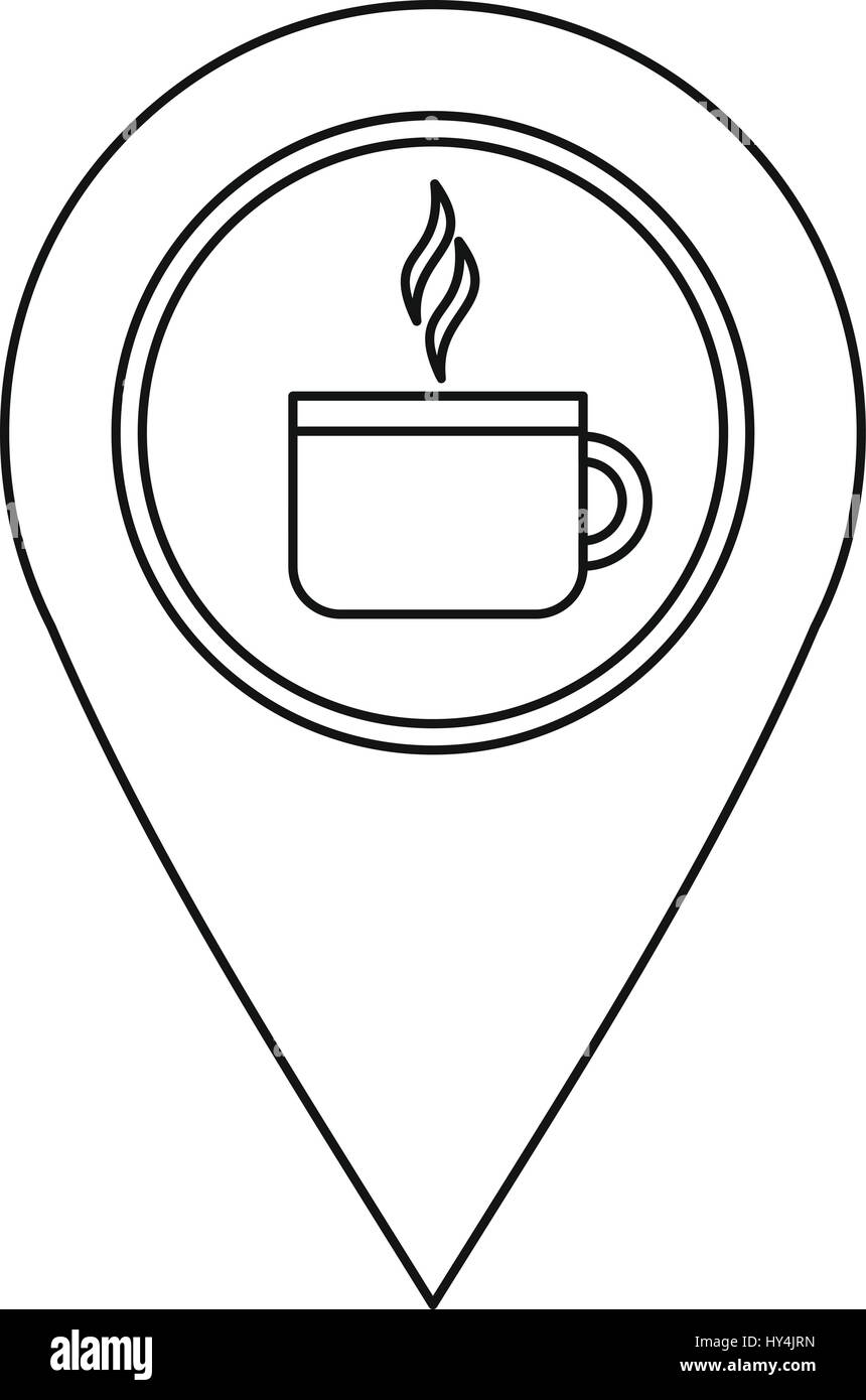 Coffee or tea location icon, outline style Stock Vector Image & Art Alamy