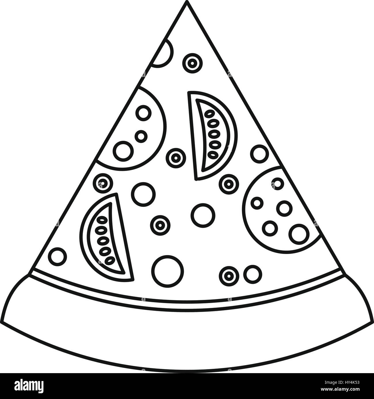 Pizza Toppings Outline