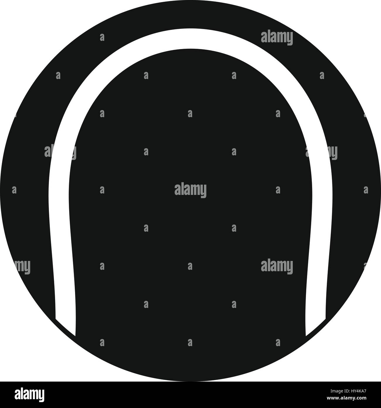 Black and white tennis ball icon, simple style Stock Vector Image & Art ...