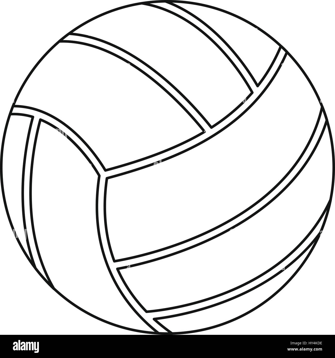 Volleyball ball icon, outline style Stock Vector Image & Art Alamy