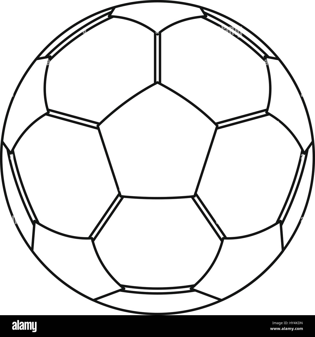 Football ball icon, outline style Stock Vector