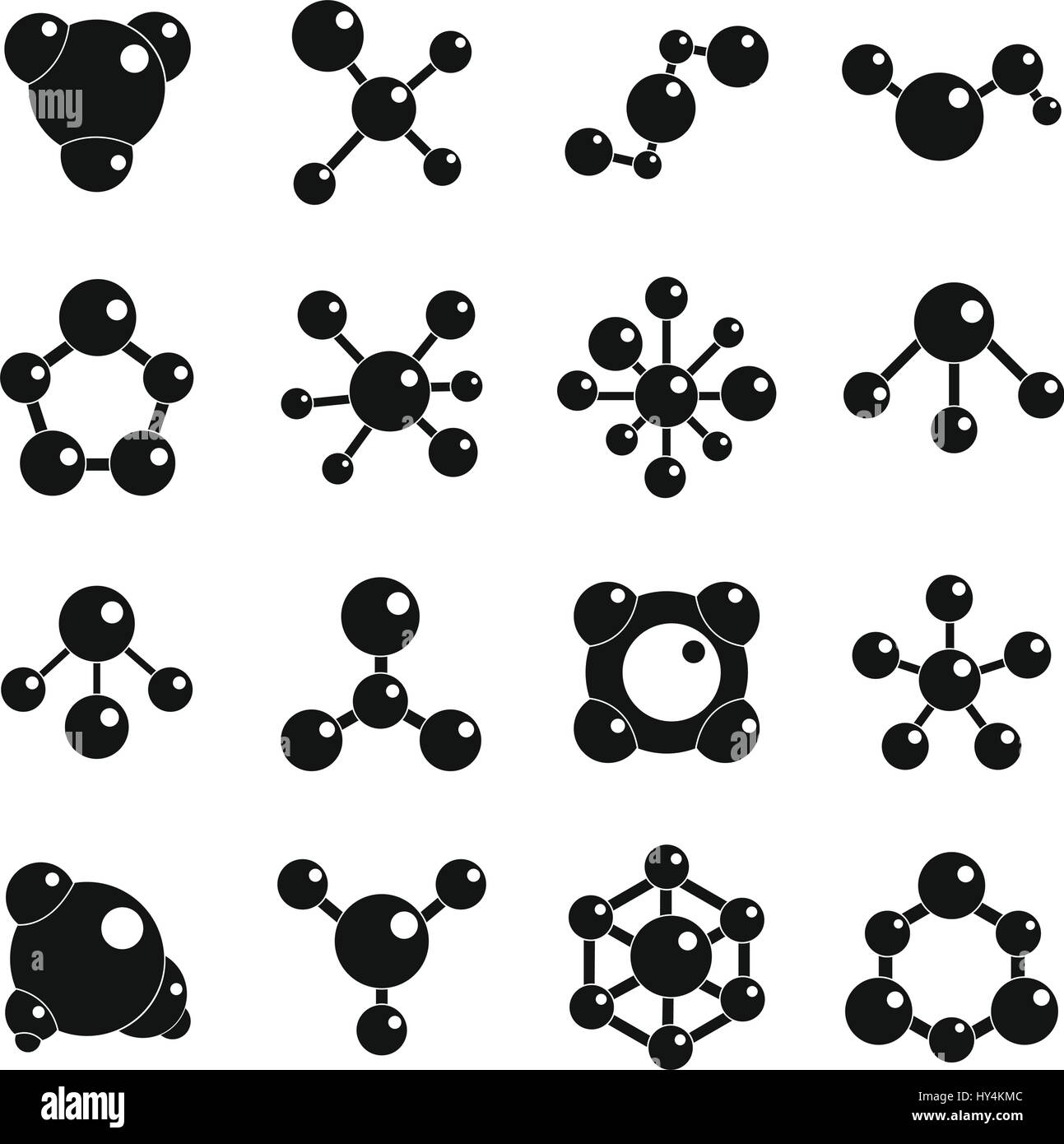 Molecule icons set, simple style Stock Vector Image & Art - Alamy