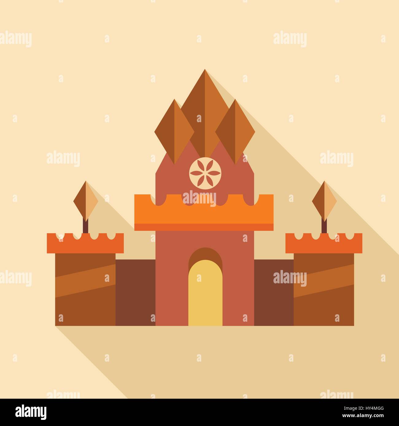 Ancient castle icon, flat style Stock Vector Image & Art - Alamy