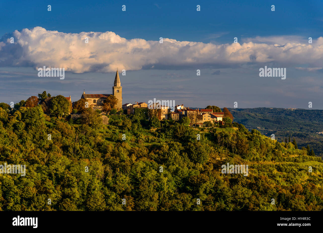 Croatia, Istria, Groznjan, the artist village, townscape Stock Photo