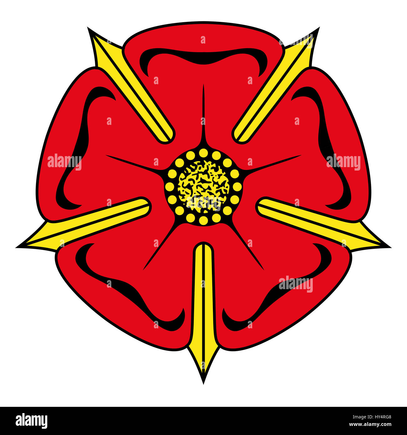 Lippische Rose, Crest / coat of arms Stock Photo