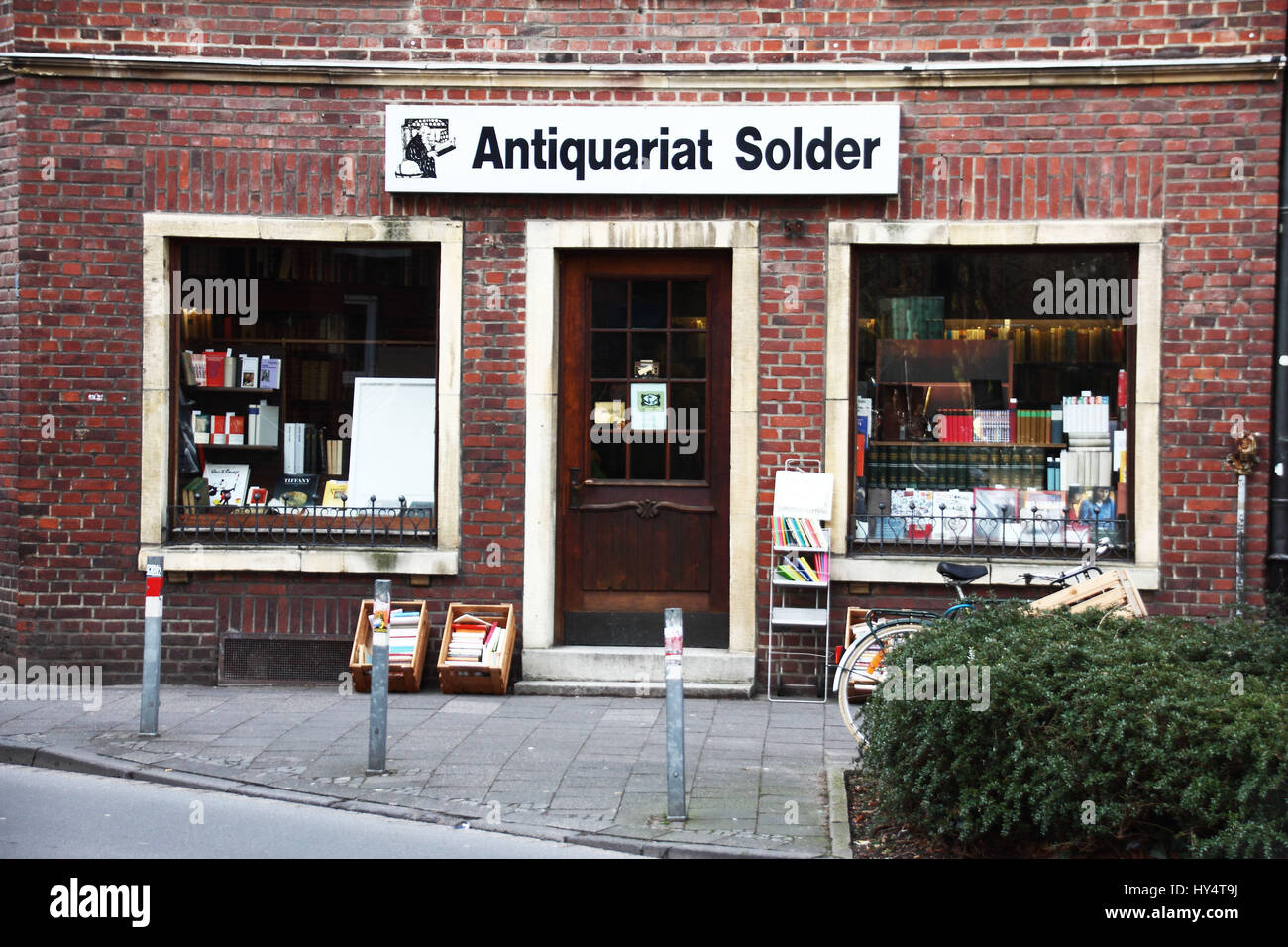 Antiquariat Solder (antiquarian bookshop), known from the MÃ¼nster Tatort Stock Photo