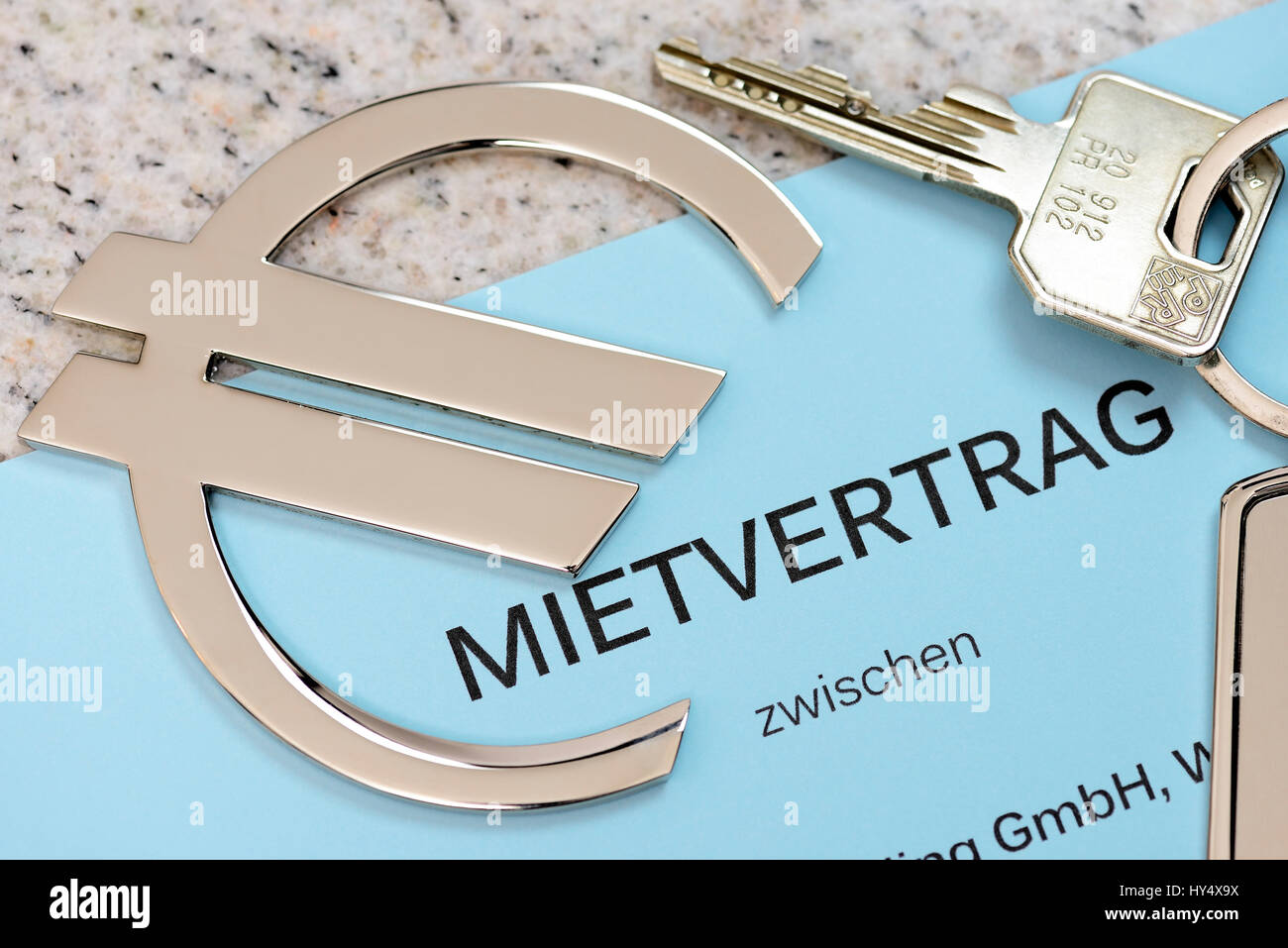 Hire contract, rent price brake, Mietvertrag, Mietpreisbremse Stock Photo