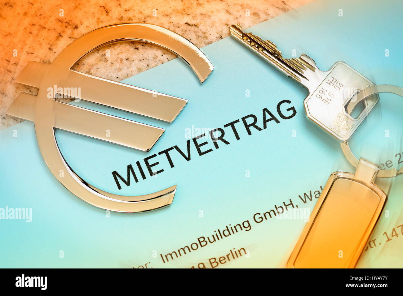 Hire contract, rent price brake, Mietvertrag, Mietpreisbremse Stock