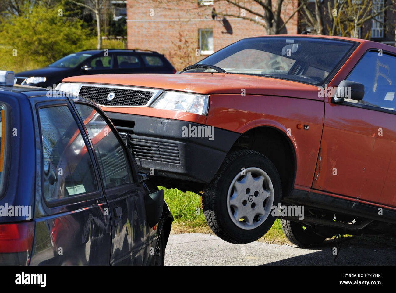 Traffic accident, Verkehrsunfall Stock Photo