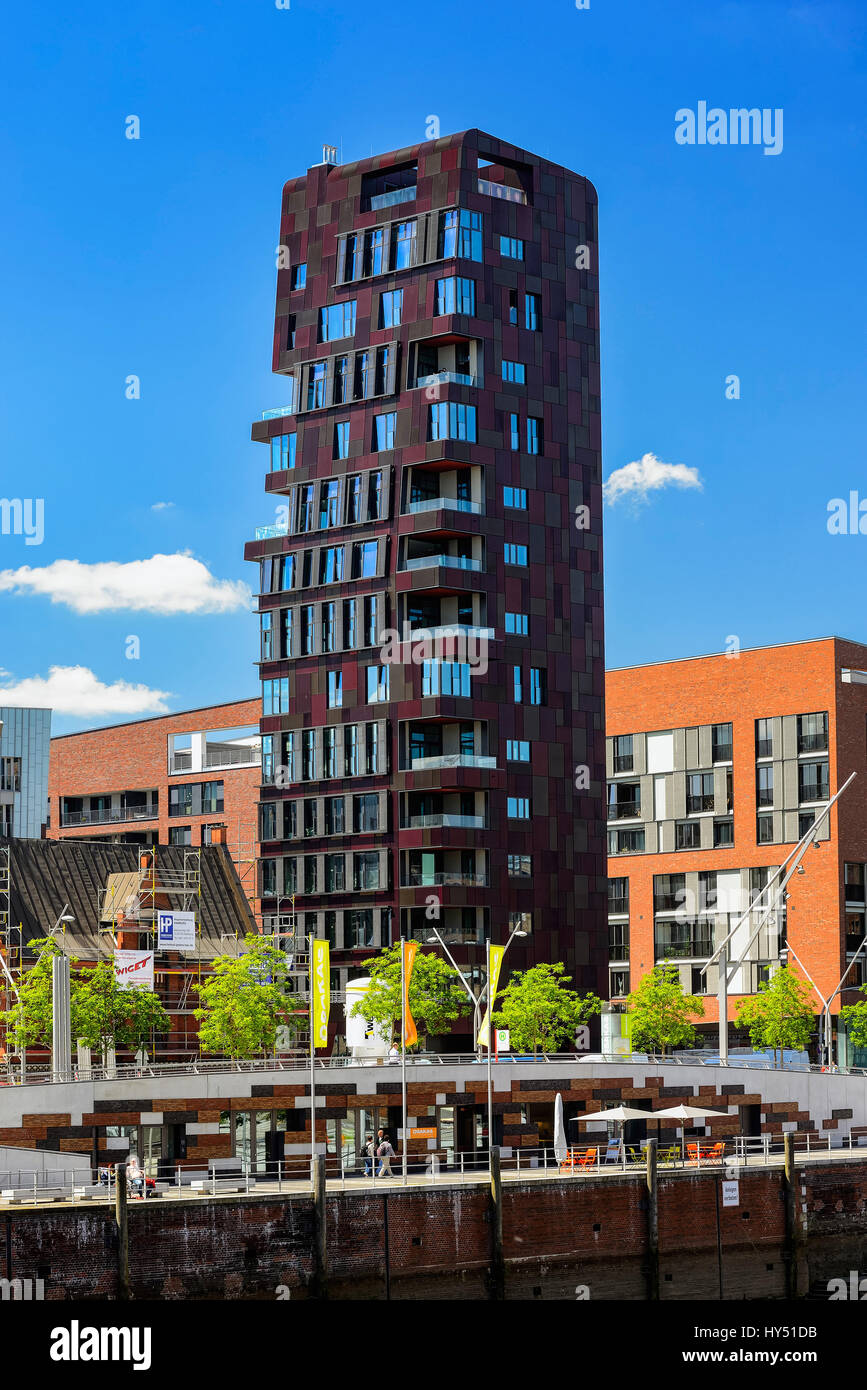 Cinnamon Tower In The Harbour City Of Hamburg Germany Europe