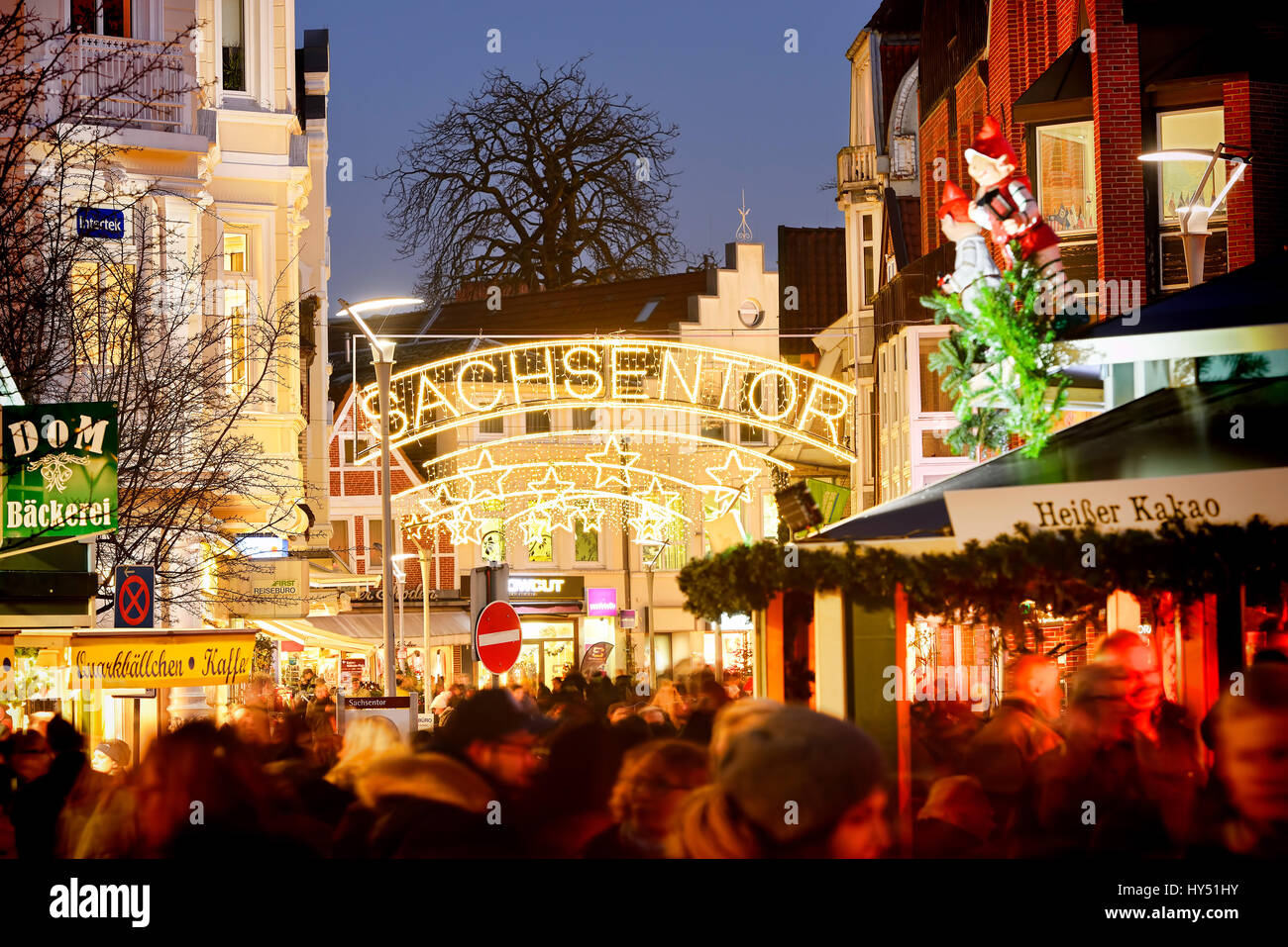 Christmas fair in the Saxon's gate in mountain village, Hamburg