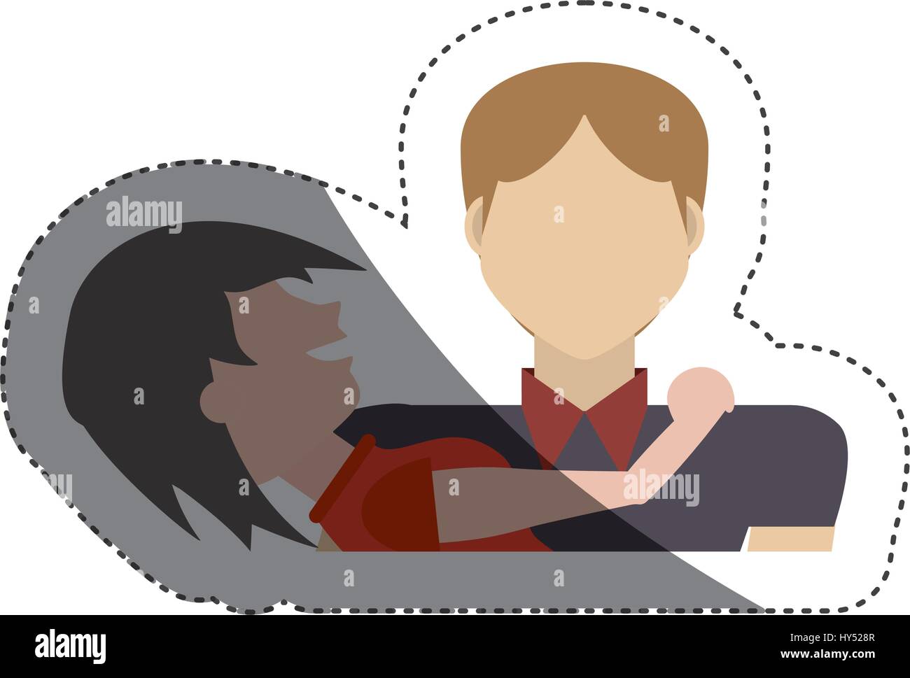 couple together relation shadow vector illustration eps 10 Stock Vector ...