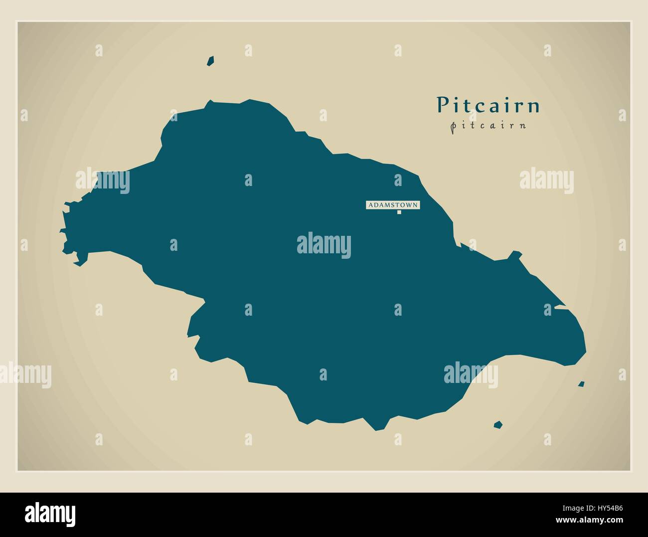 Modern Map - Pitcairn PN Stock Vector