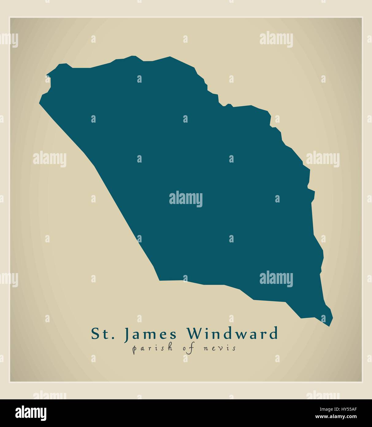 Modern Map St. James Windward KN Stock Vector Image & Art Alamy