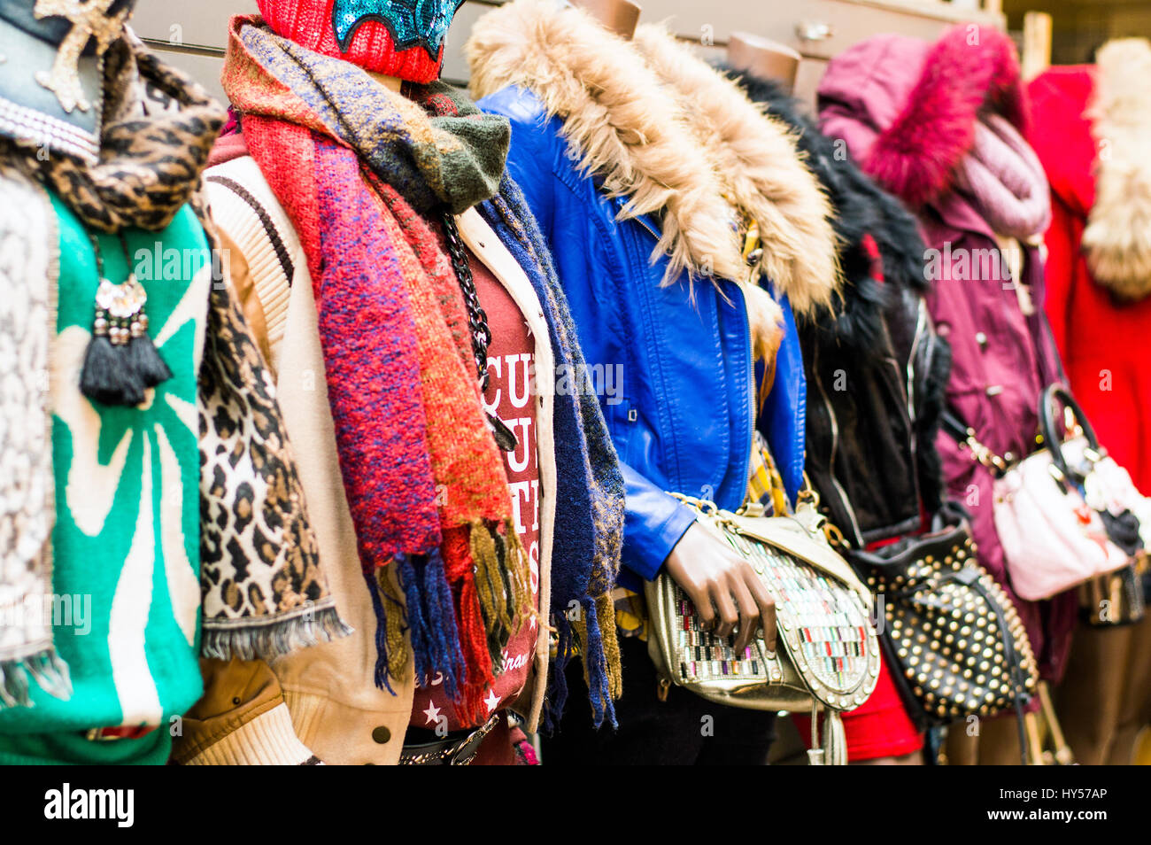sachin and babi light blue dress Shop display winter clothes hi-res stock photography and images
