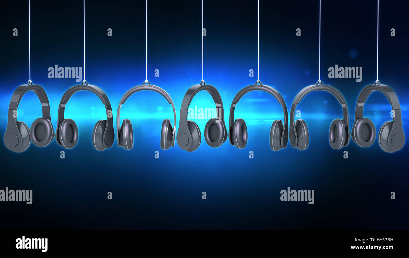 headphone colors on white background Stock Photo Alamy