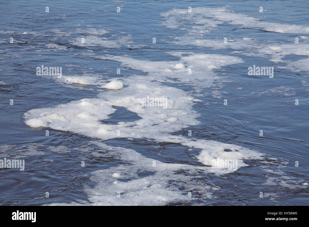 Water foam in a River Stock Photo Alamy