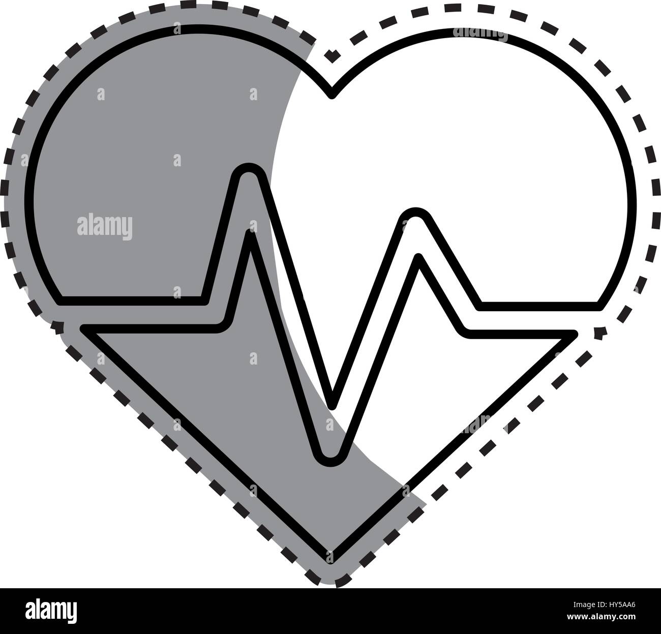 silhouette heartbeat cardio vital sign Stock Vector Image & Art - Alamy