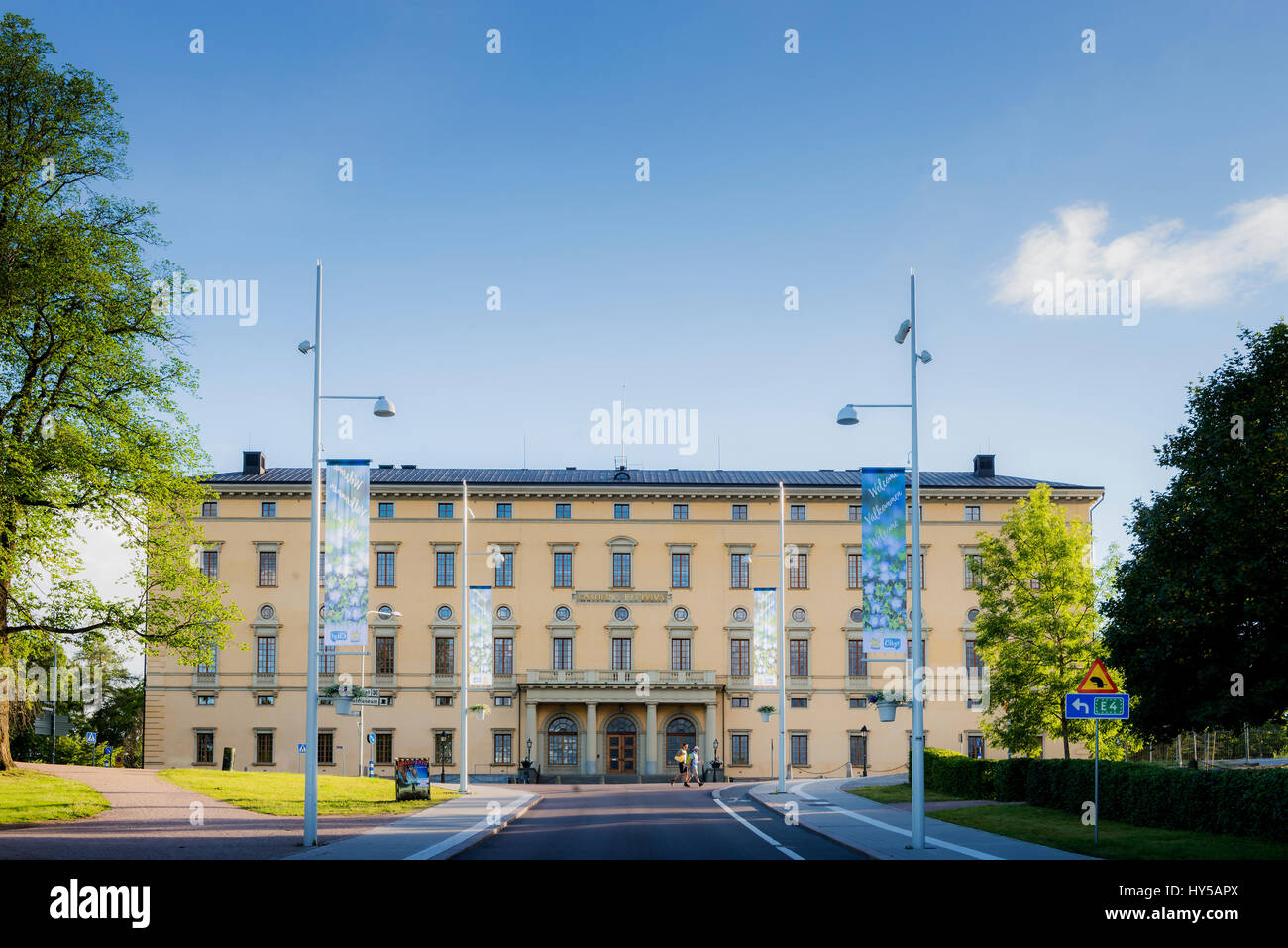 Sweden, Uppland, Uppsala, Facade of University Library Stock Photo