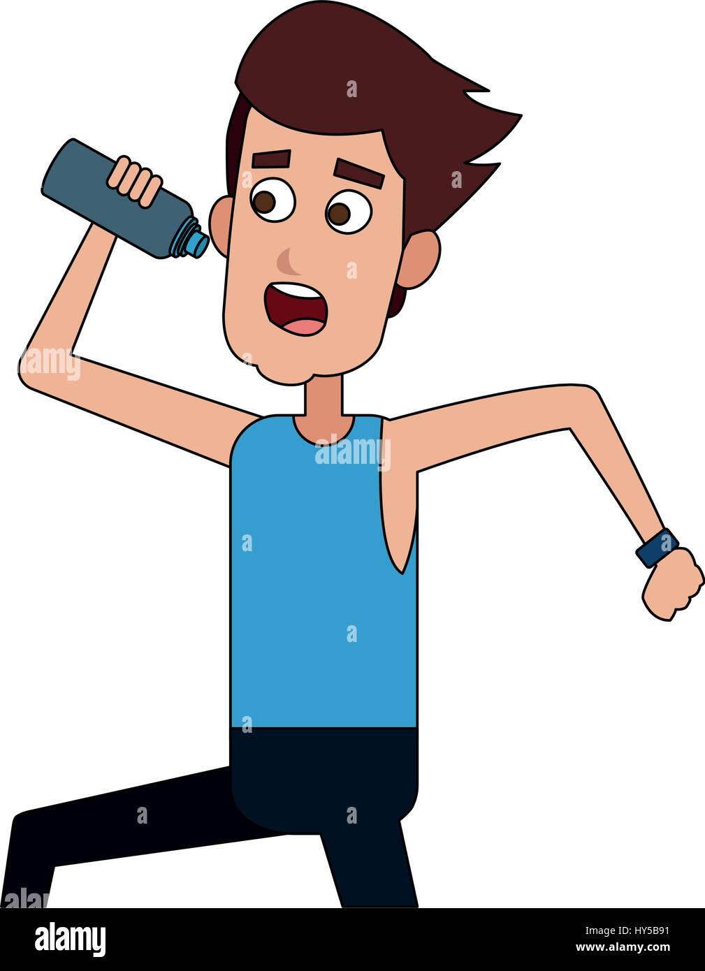 man drinking water while running icon image Stock Vector Image & Art
