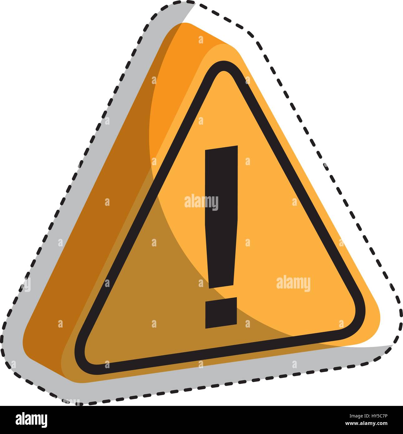 triangle caution signal icon vector illustration design Stock Vector ...