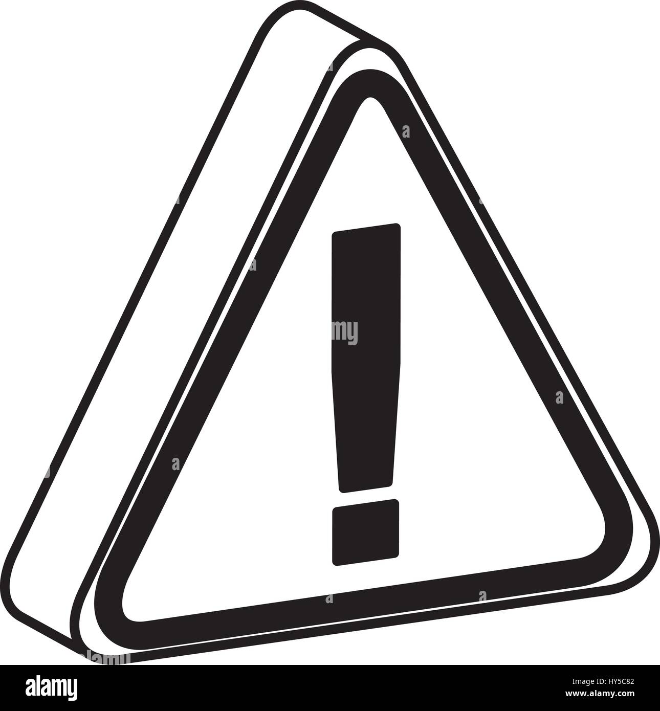 triangle caution signal icon vector illustration design Stock Vector ...