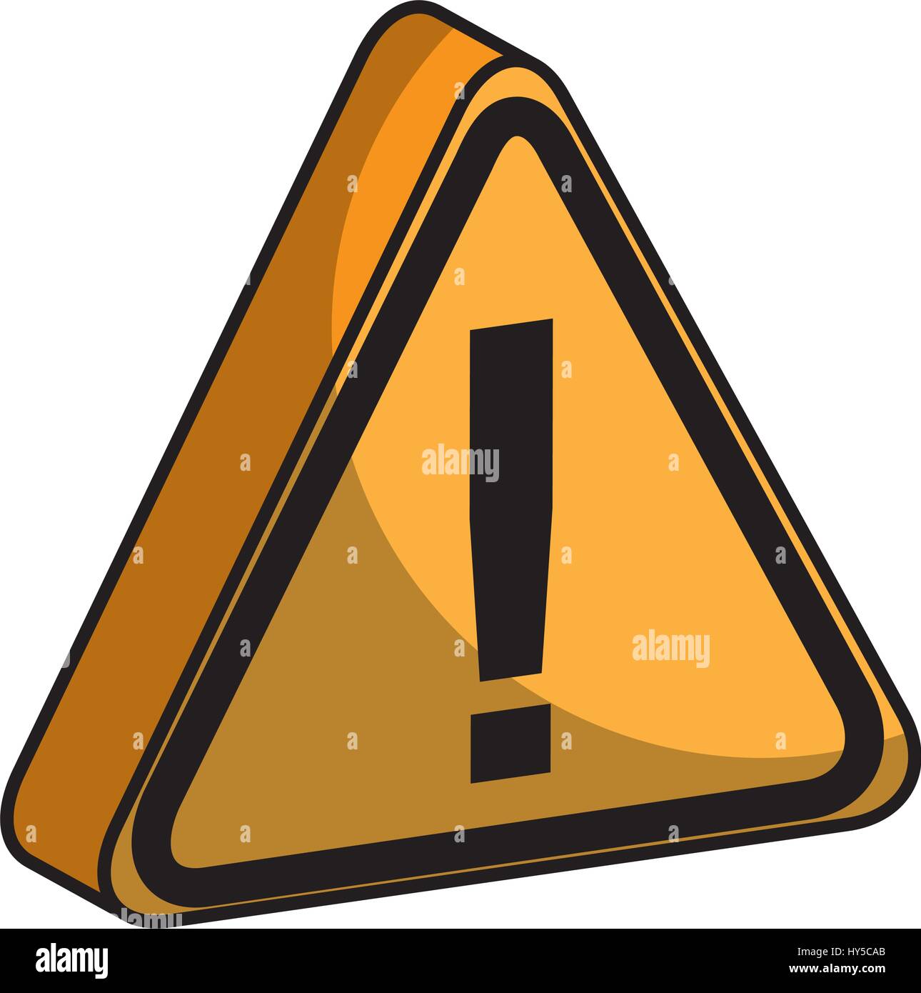triangle caution signal icon vector illustration design Stock Vector ...