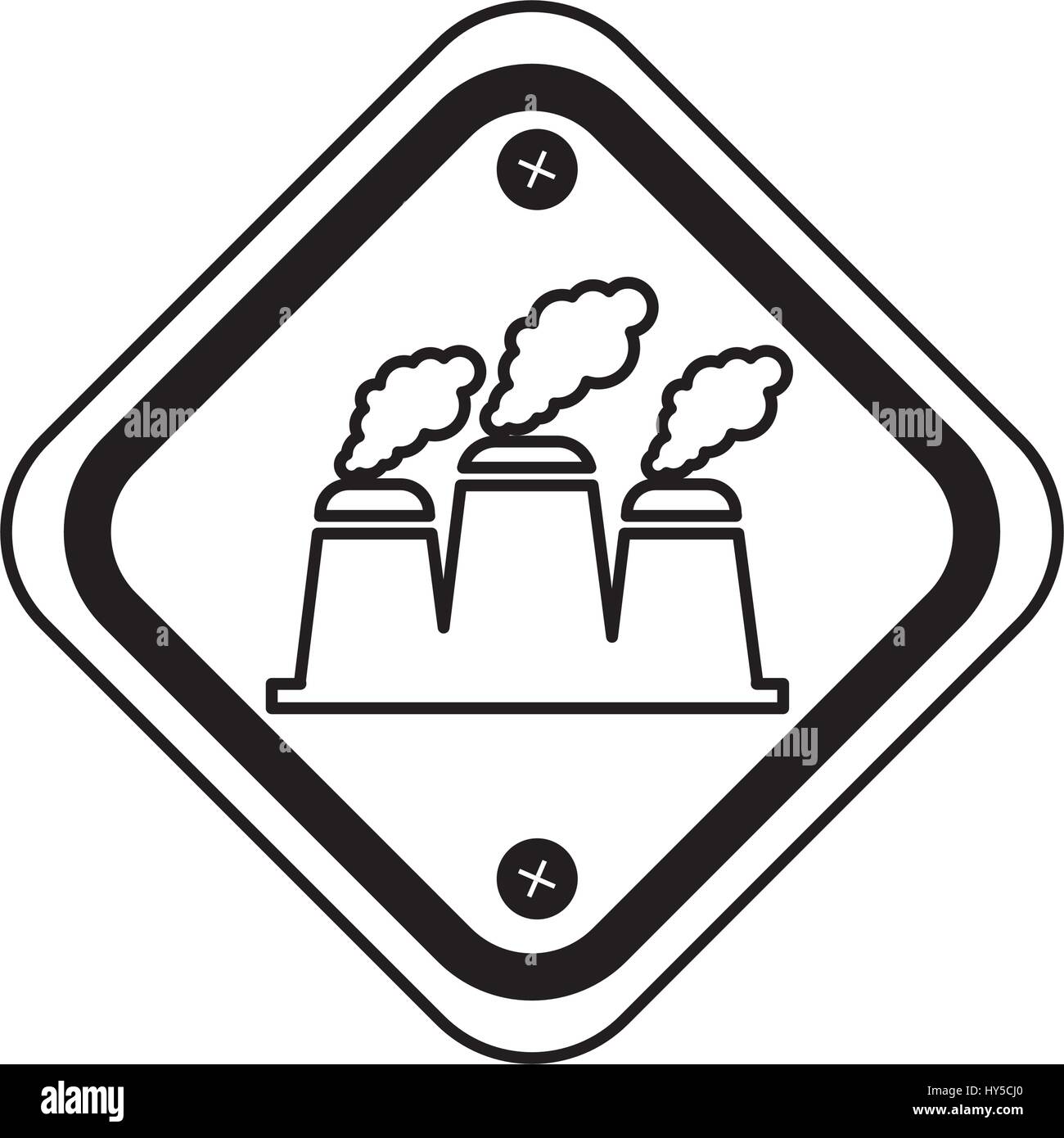 diamond caution sign icon vector illustration design Stock Vector Image ...