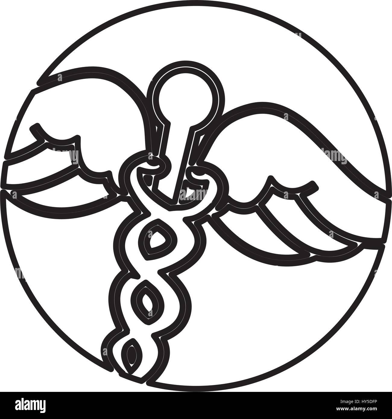 caduceus symbol isolated icon vector illustration design Stock Vector ...