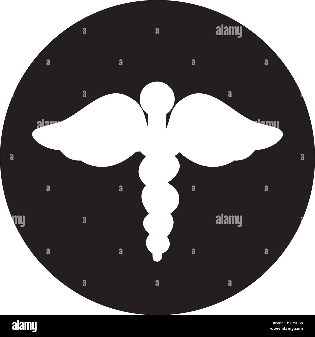 caduceus symbol isolated icon vector illustration design Stock Vector ...