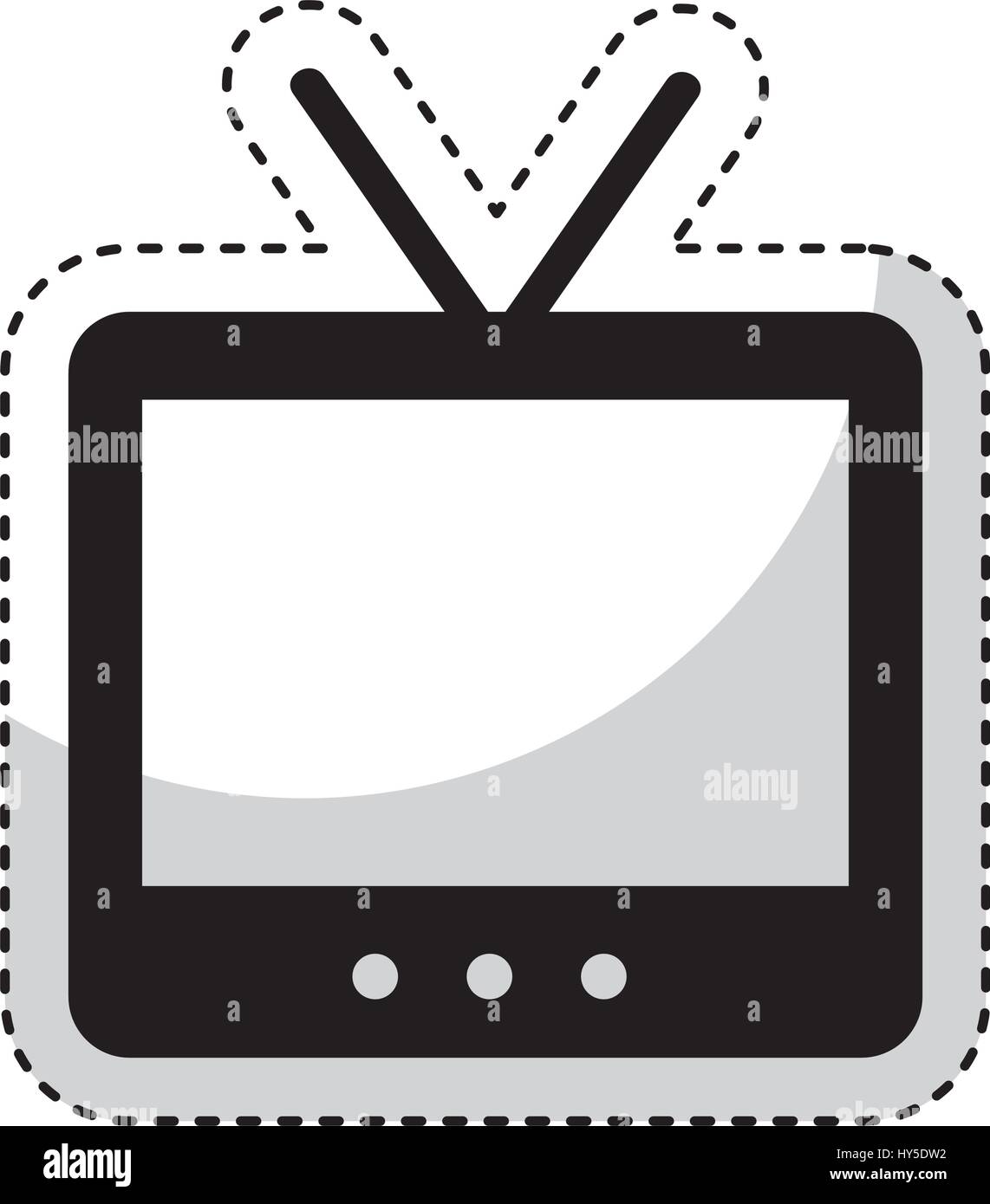 old tv isolated icon vector illustration design Stock Vector Image ...