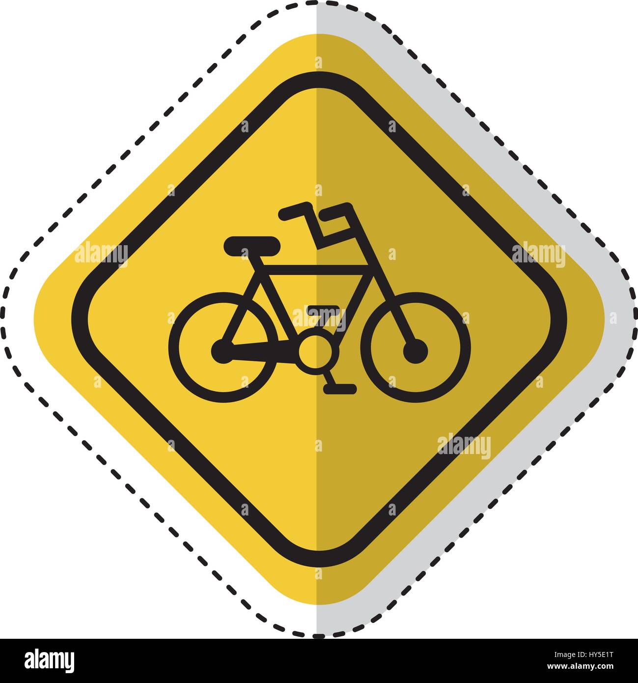 traffic signal with bicycle vehicle isolated icon vector illustration
