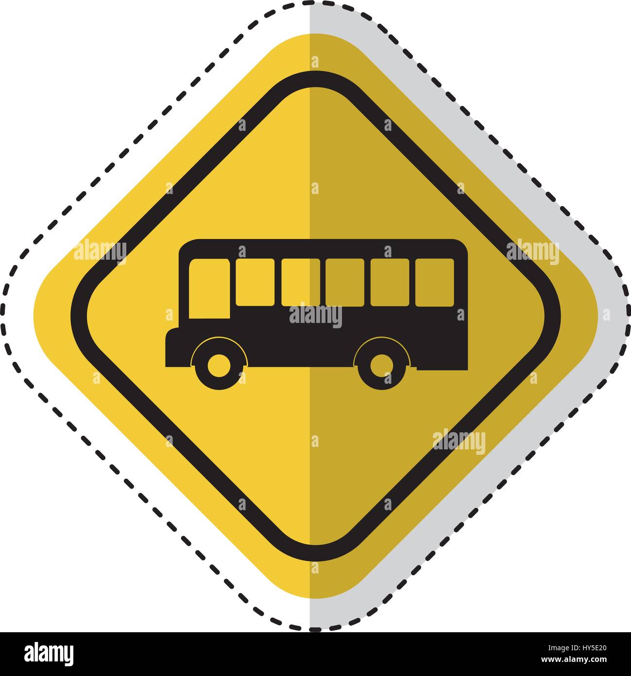 traffic signal bus vehicle isolated icon vector illustration design Stock Vector