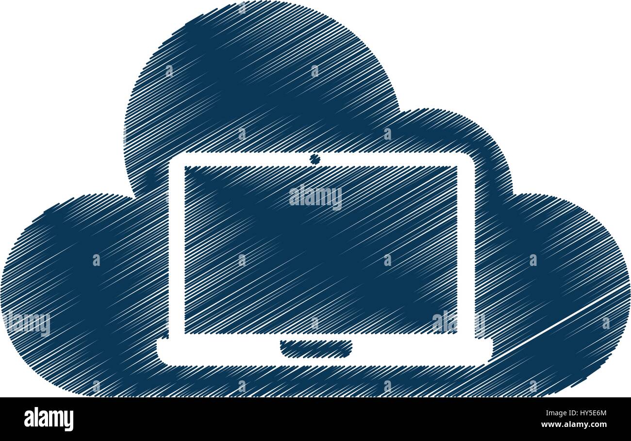 cloud computing with laptop Stock Vector Image & Art - Alamy