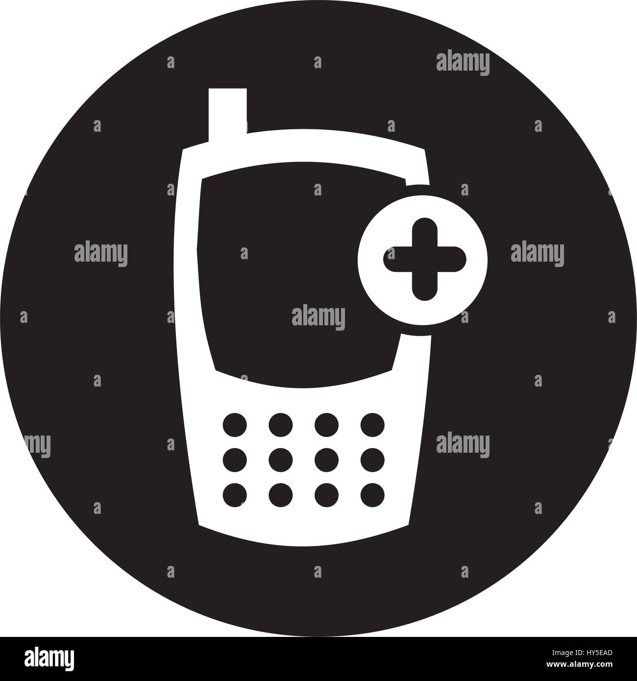 cellphone with pluss device isolated icon Stock Vector Image & Art - Alamy