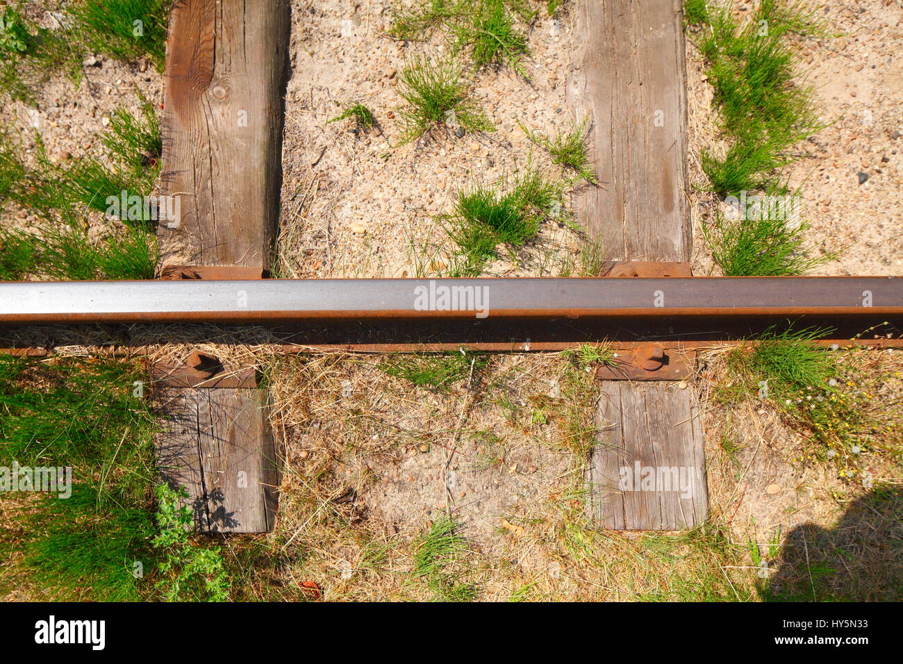 wooden Railway Sleeper Stock Photo Alamy