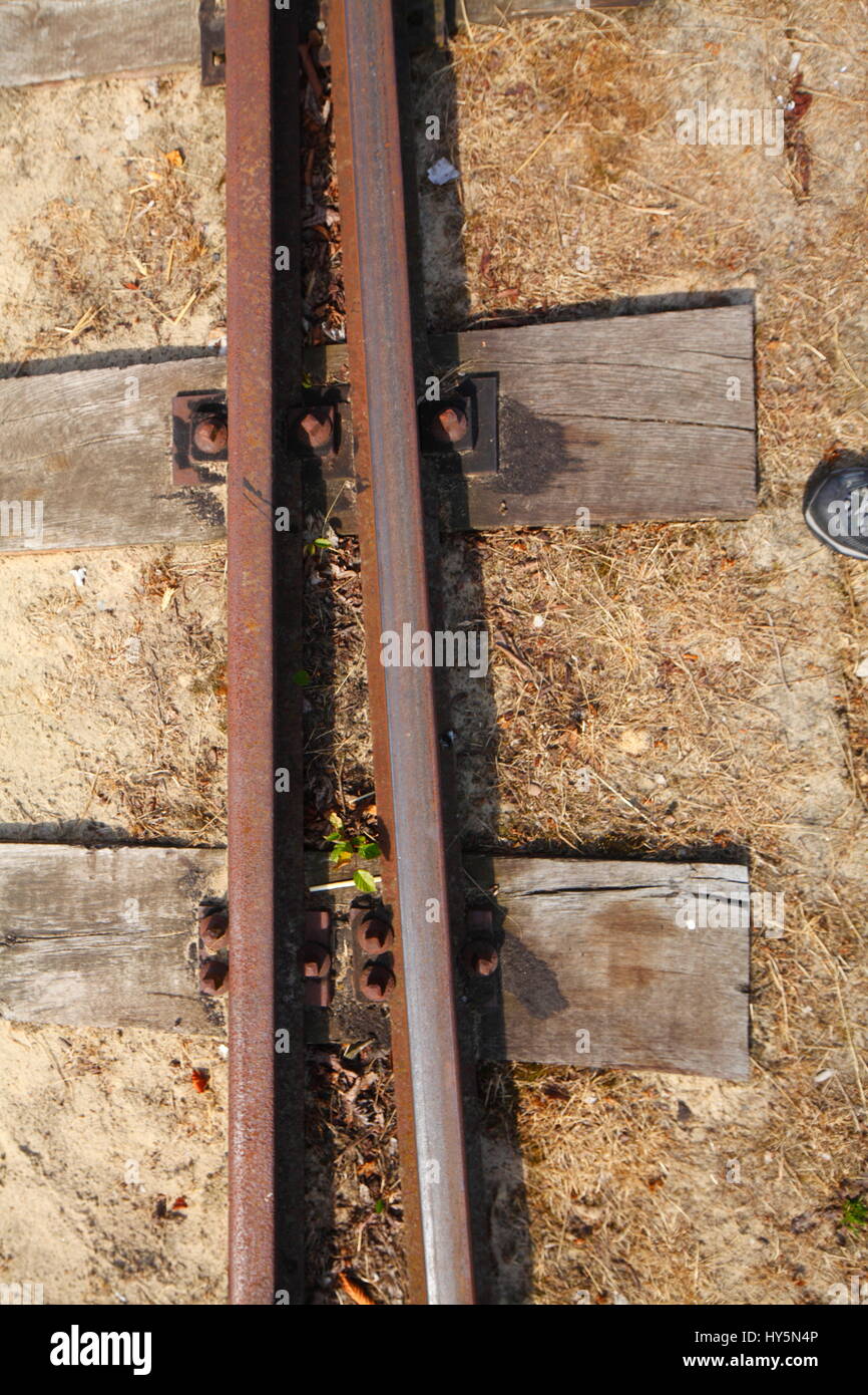 wooden Railway Sleeper Stock Photo Alamy