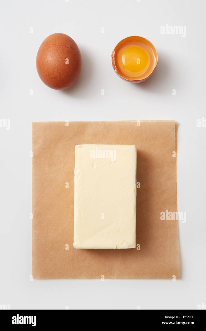 Butter and eggs Stock Photo Alamy