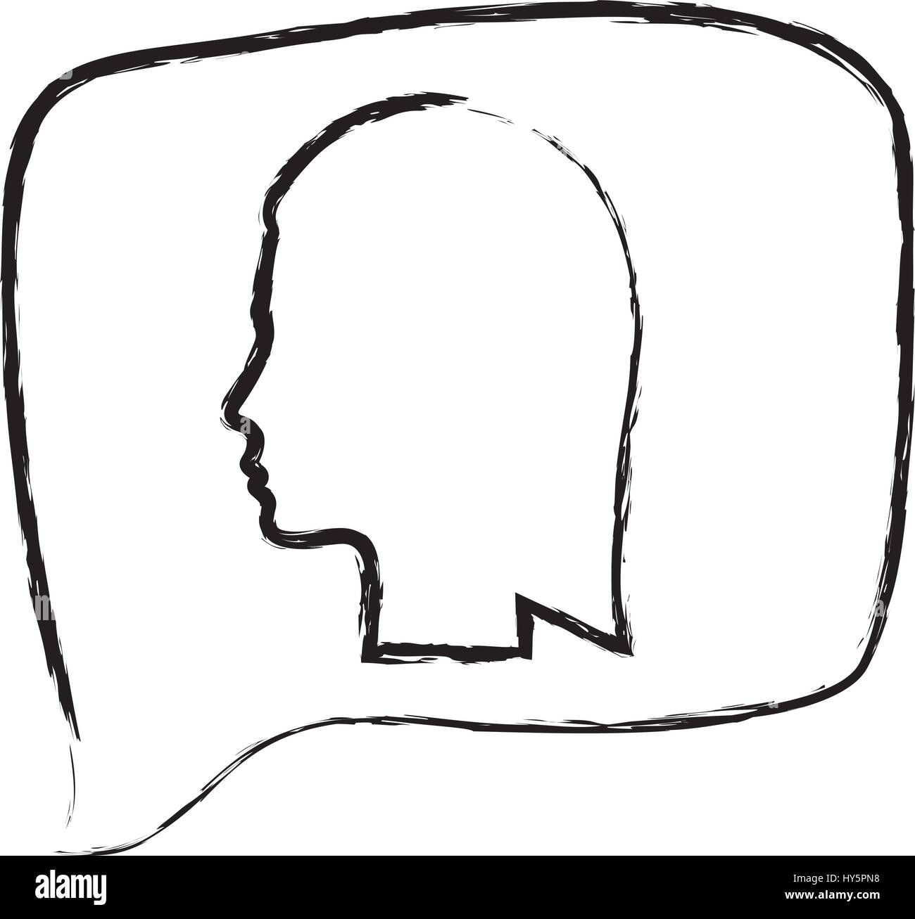 Silhouette Woman Head Vector Stock Photos & Silhouette 