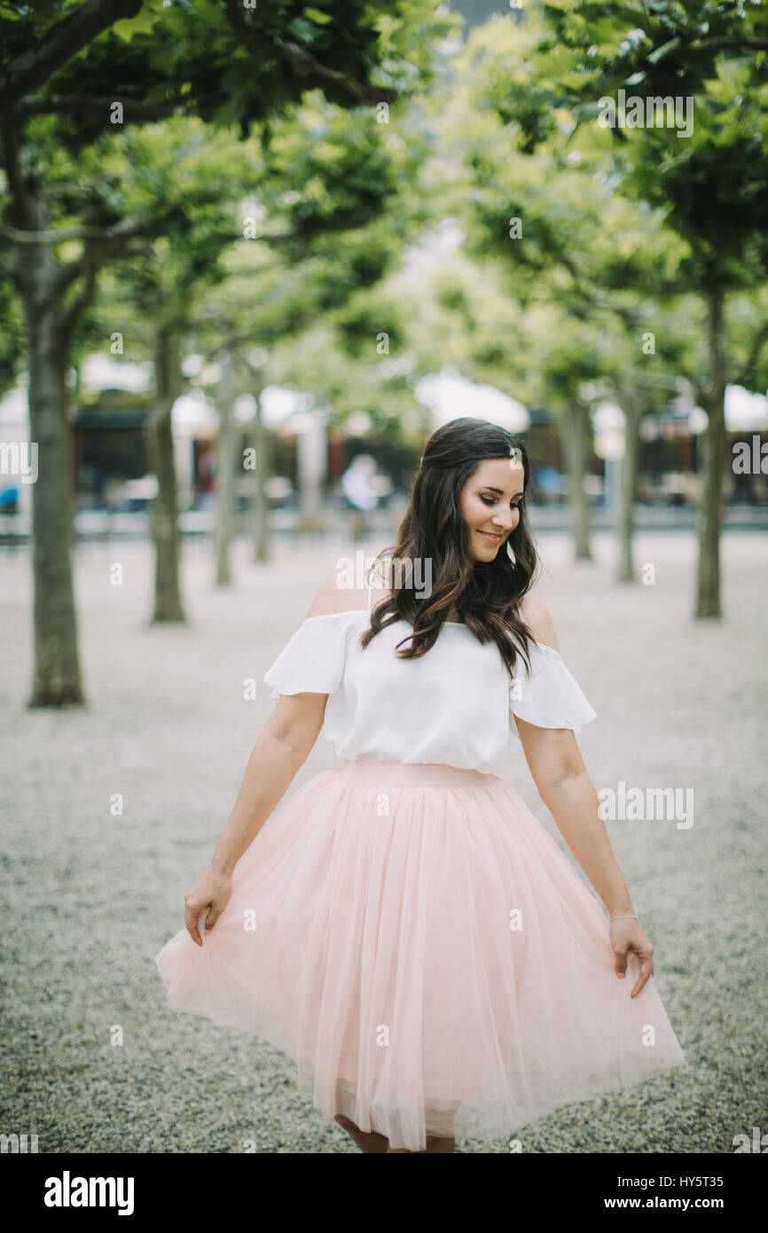 Aerial woman in white dress hi-res stock photography and images - Alamy