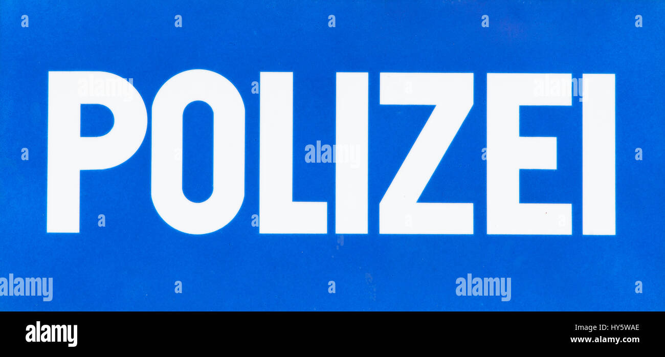 Schild Polizei High Resolution Stock Photography and Images - Alamy
