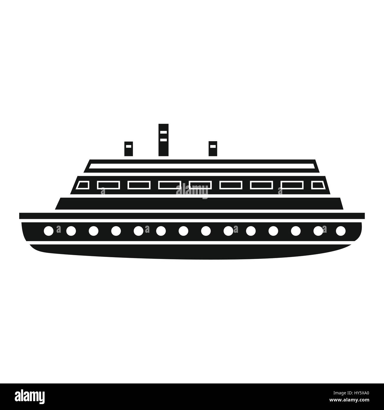 Long ship icon, simple style Stock Vector Image & Art - Alamy