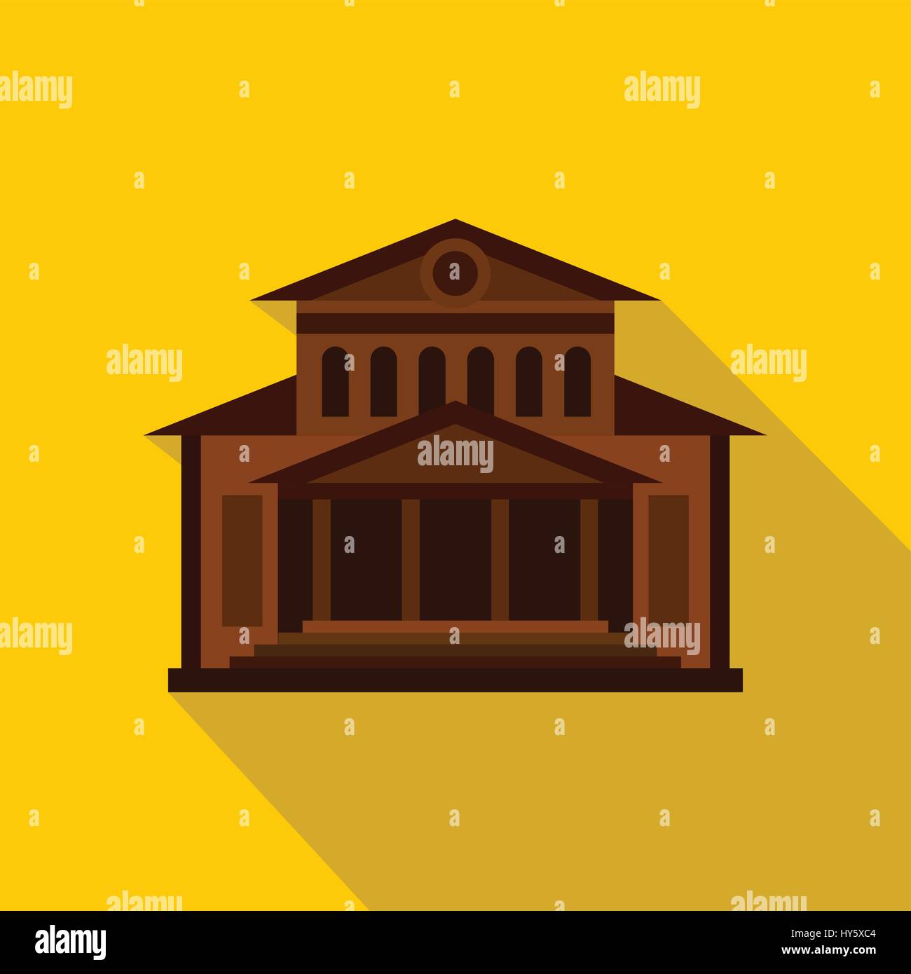 Theater building icon, flat style Stock Vector Image & Art - Alamy