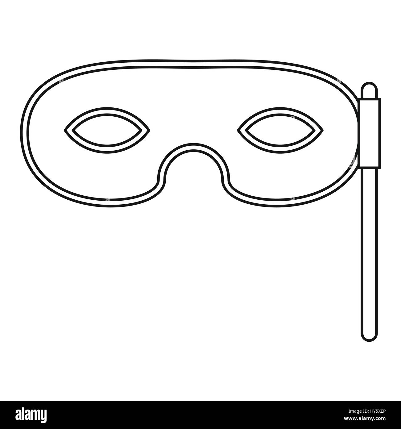 Carnival mask icon, outline style Stock Vector Image & Art - Alamy